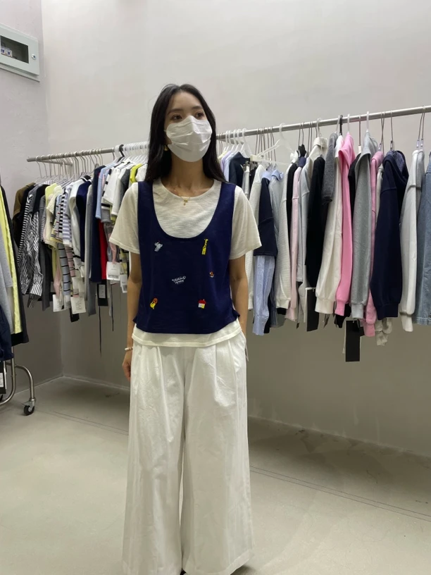 撞色假2件短袖T恤BQ-0952