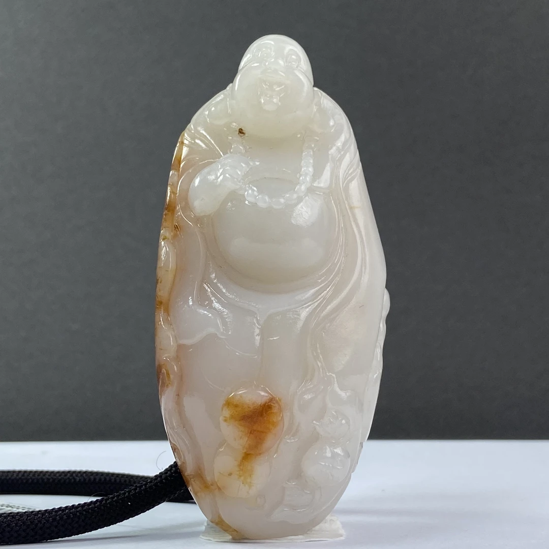 AK1022L 和田玉 悠然如意弥勒