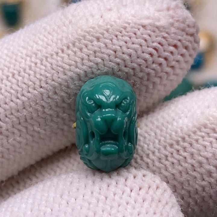未镶嵌绿松石兽扣Aa477//12.2mm