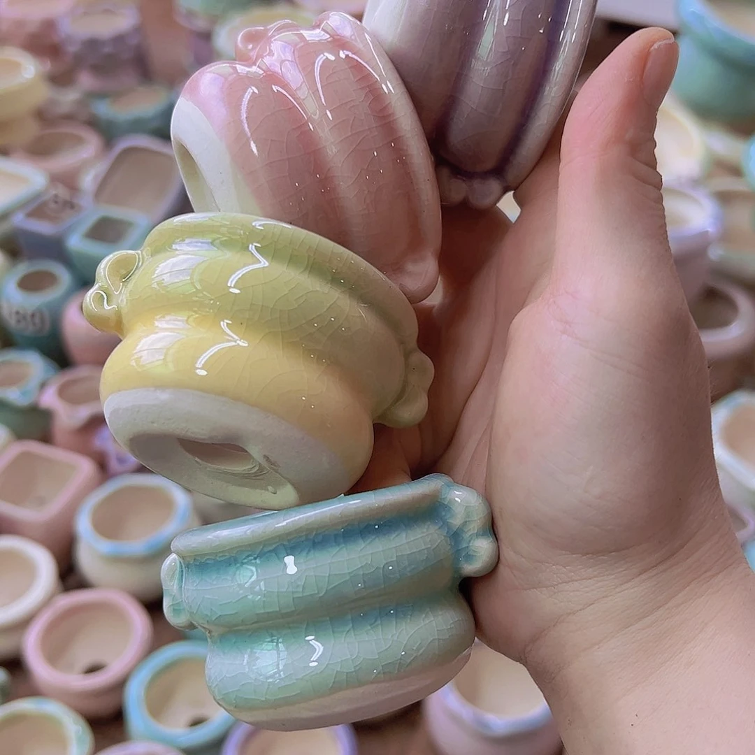 陶瓷花盆当场满12包邮