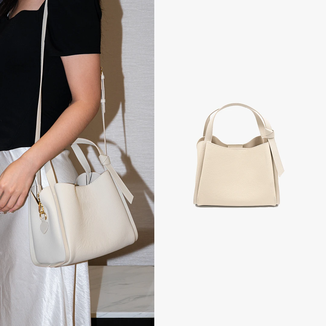 菜篮子水桶包宝恩时尚新款牛皮经典真皮高级感女包TL25513