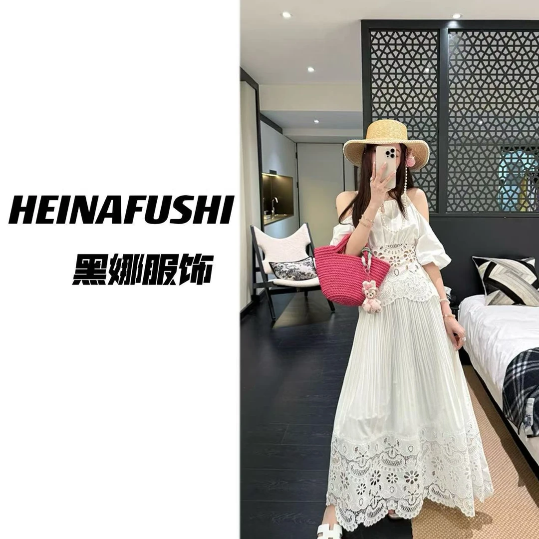 【年中清仓】法式轻奢镂空套装3293