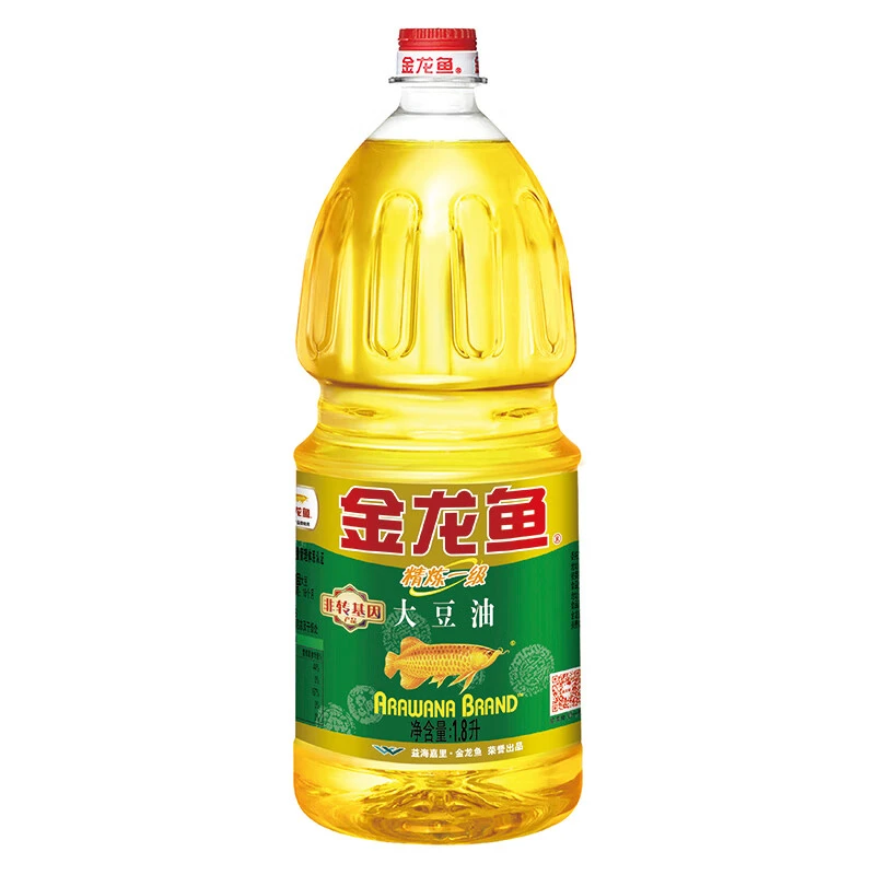 金龙鱼精炼一级大豆油1.8L(非转基因)