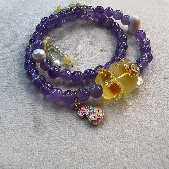 琥珀未镶嵌手链琥珀手串