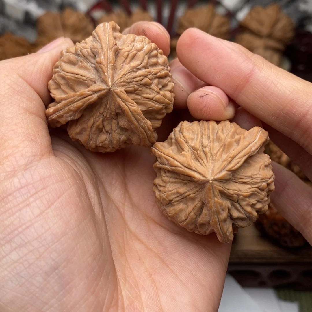 文玩核桃把件599号39玉玺三棱全