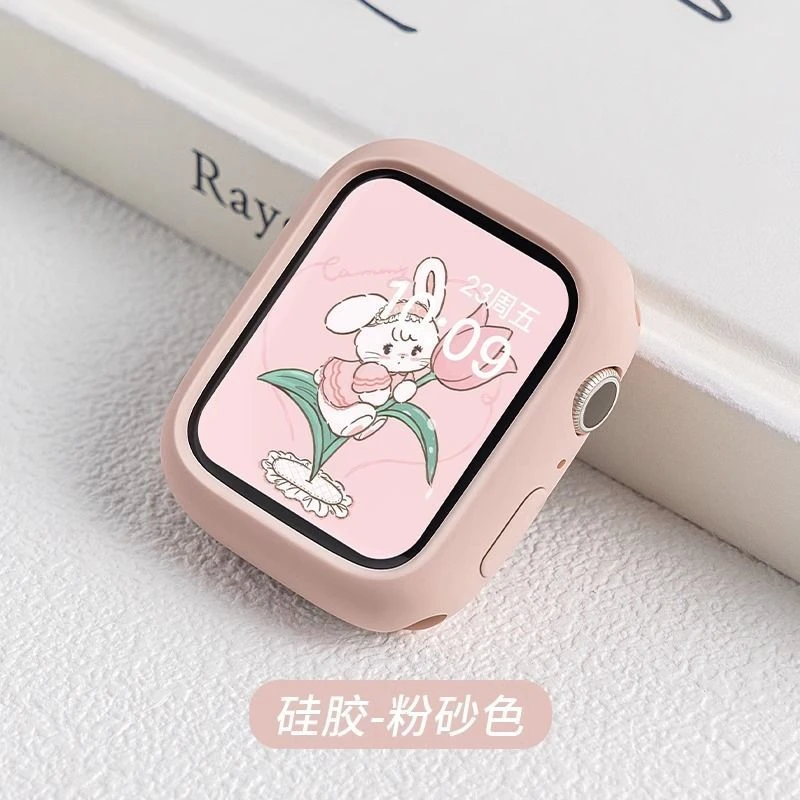 适用于苹果appleWatchS10S9糖果手表硅胶套亲肤S9S87-1se保护壳