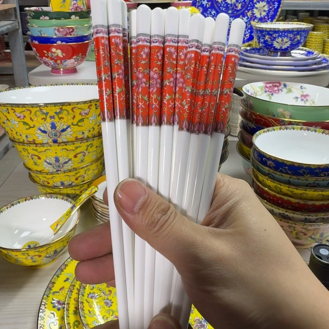 景德镇珐琅彩餐具10双