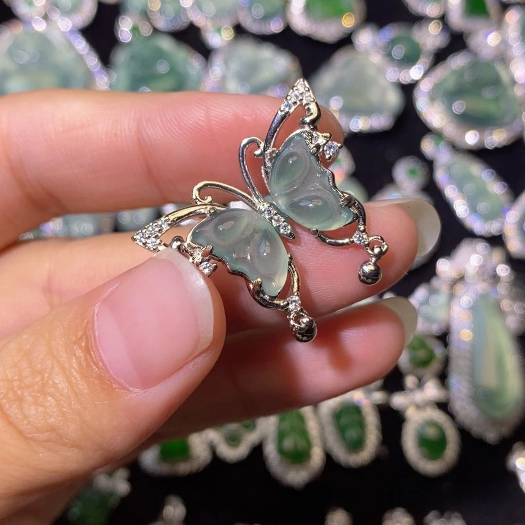 翡翠未镶嵌颈饰天然