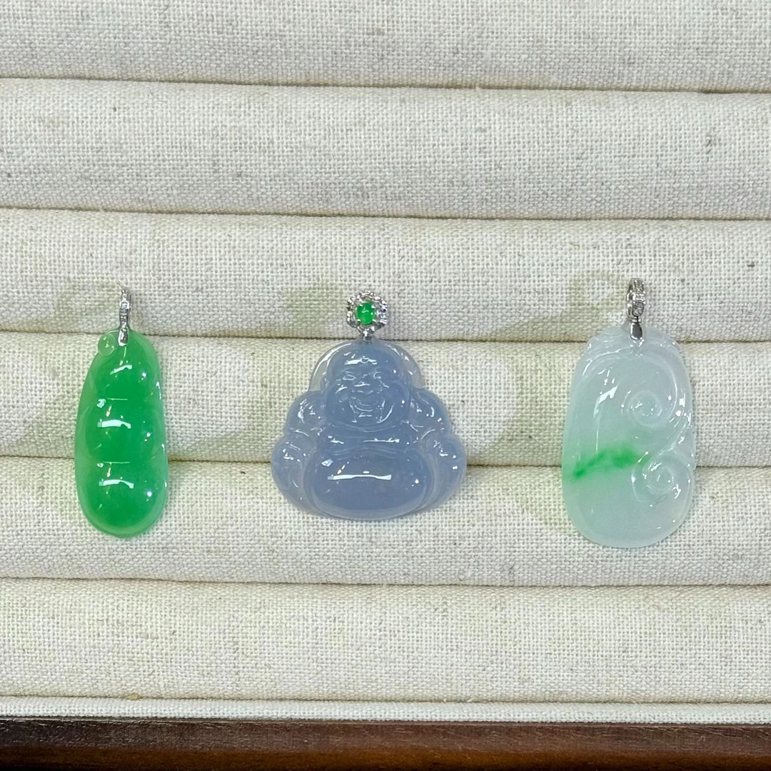 翡翠吊坠1件-18K金-多样性发货只发一件-AB34|CXQ21