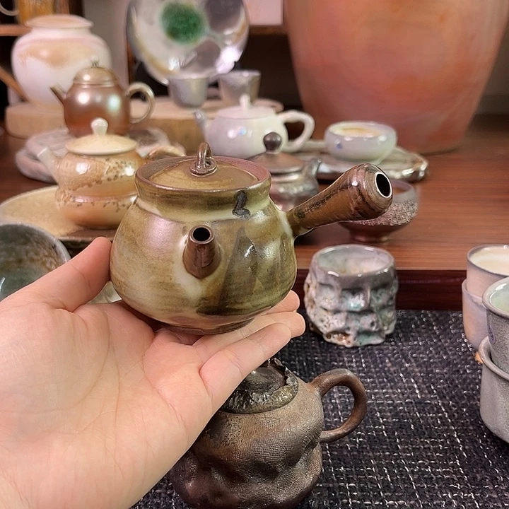 老岩泥侧把壶精品
