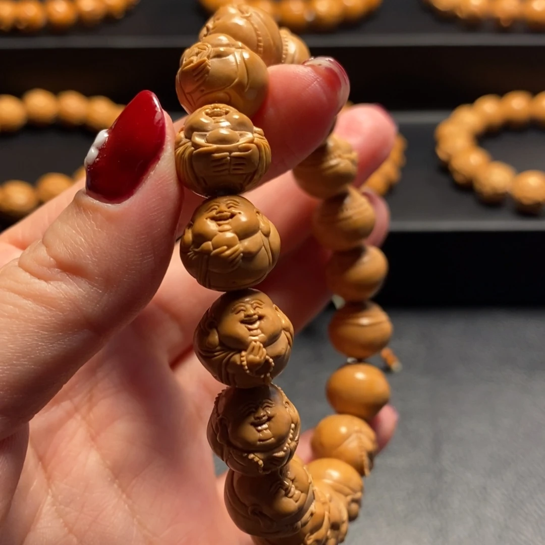 猴头核桃手串金****大肚弥勒