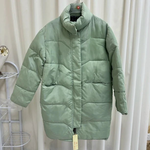 【Z1779】秋冬时尚纯色气质女士新款棉服