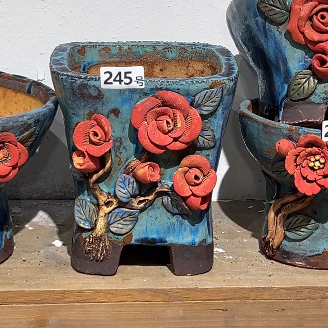 尚雅陶坊多肉花盆，内口径15×14.5瑕疵