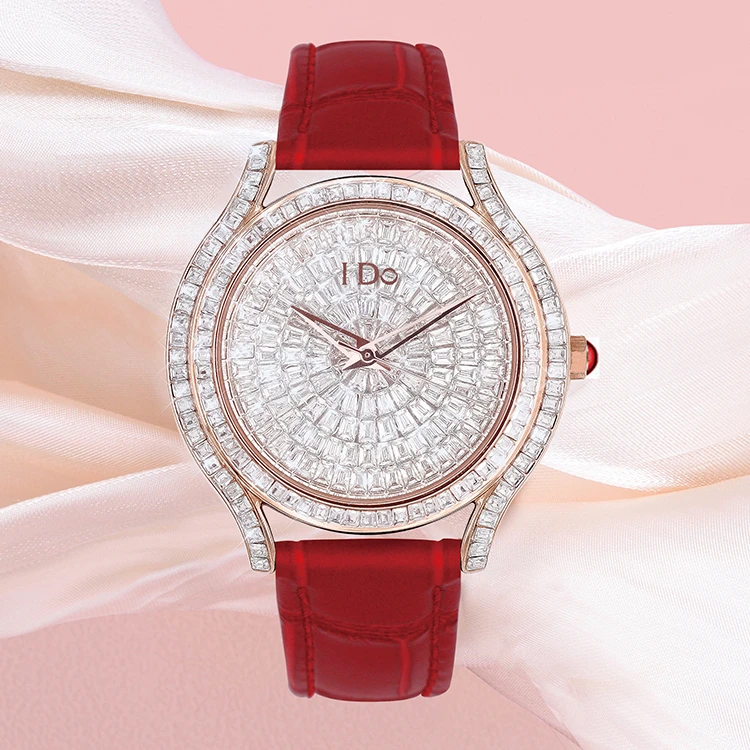 I Do心动腕表时尚轻奢经典大气潮流镶钻女士百搭红色个性防水BCA