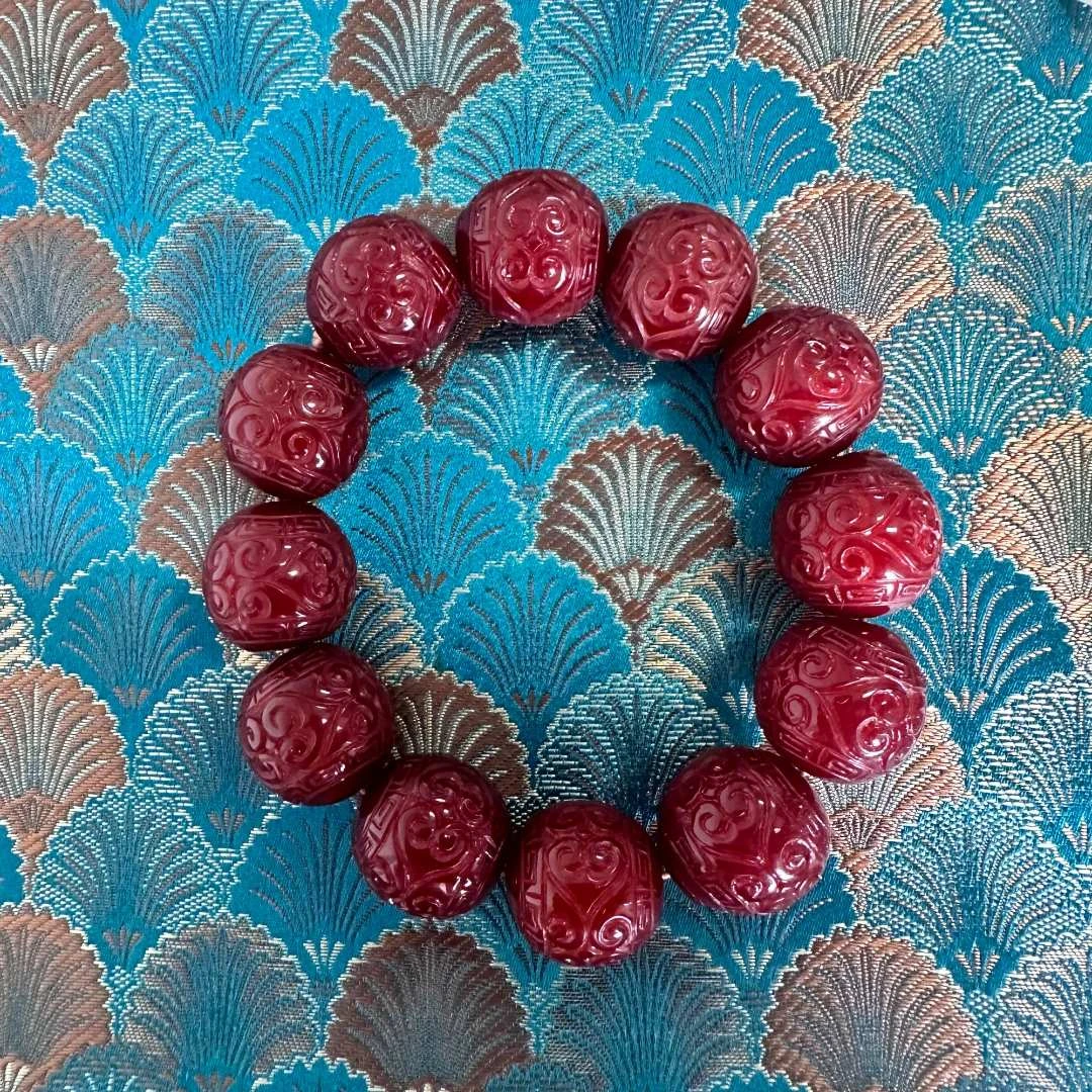 【器物炎灵 】雕刻ml圆珠手串