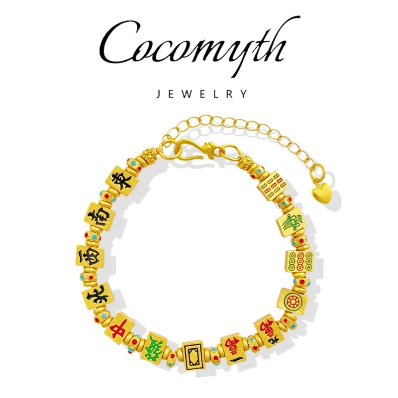 铜合金珐琅手链 COCOMYTH 轻奢十三幺麻将手链J172