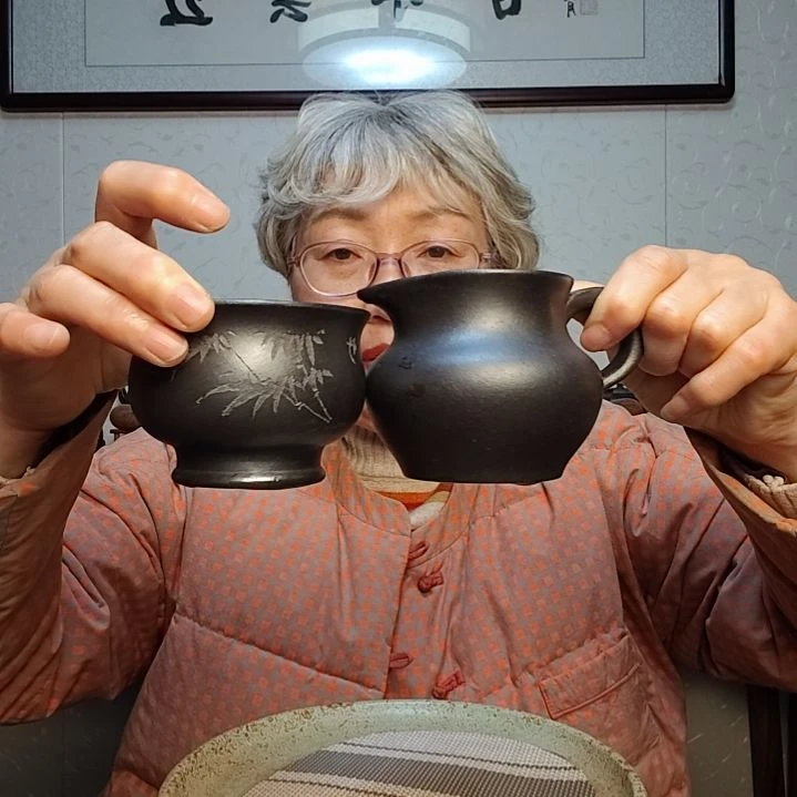 茶壶朱泥石黄主人杯公道杯