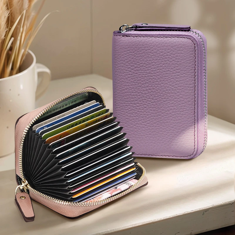 卡包女士2025新款小巧真皮防盗刷身证件收纳包卡位多银行卡片包