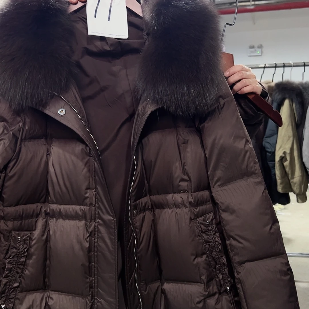 向***葵时尚保暖真狐狸外套11号m