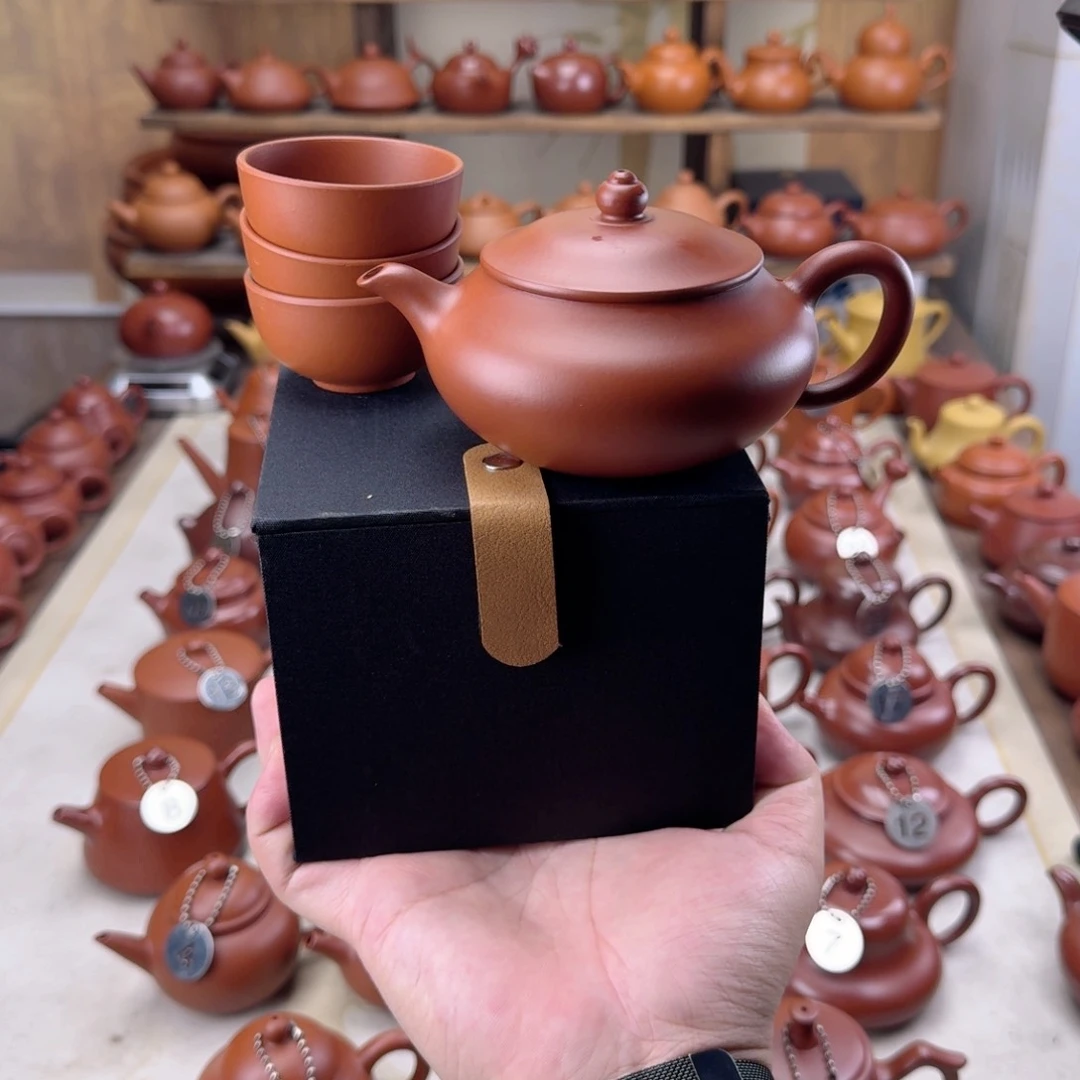 紫砂茶壶200cc大红袍明炉壶