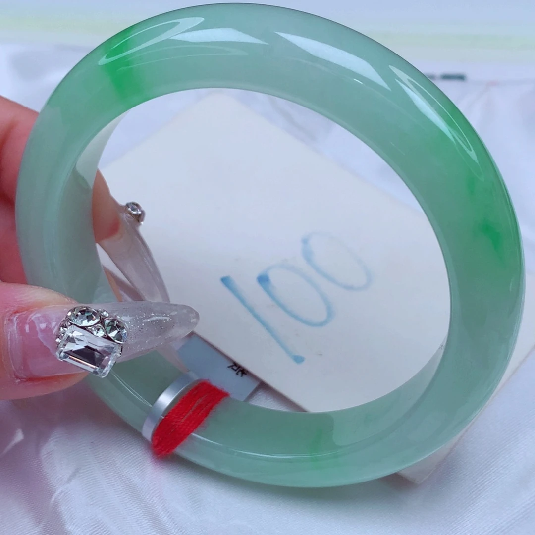 翡翠手镯未镶嵌天然缅甸翡翠A货手镯