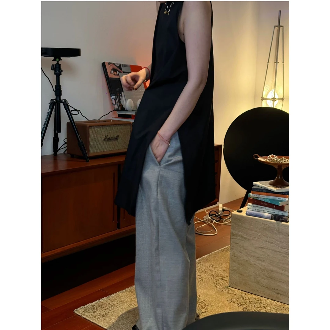 ROOMISAN【25SS/双U抗皱打理轻量感无袖背心裙】25090