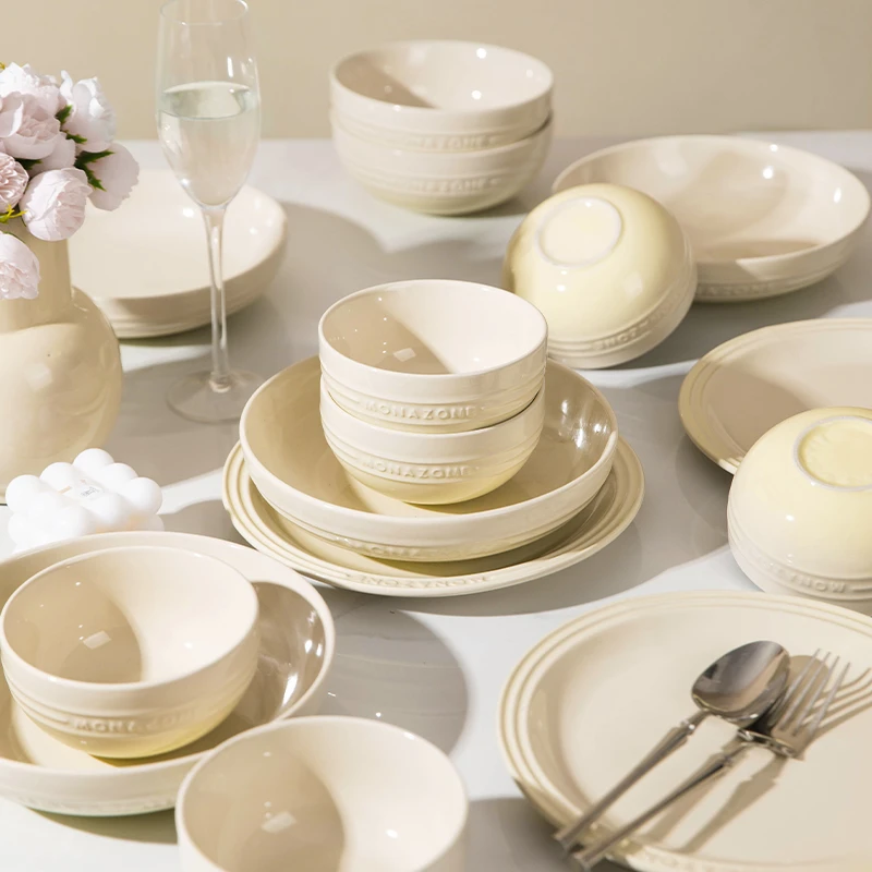 摩登主妇MONAZONE陶瓷碗碟套装家用新款餐具乔迁新婚礼物礼物新居