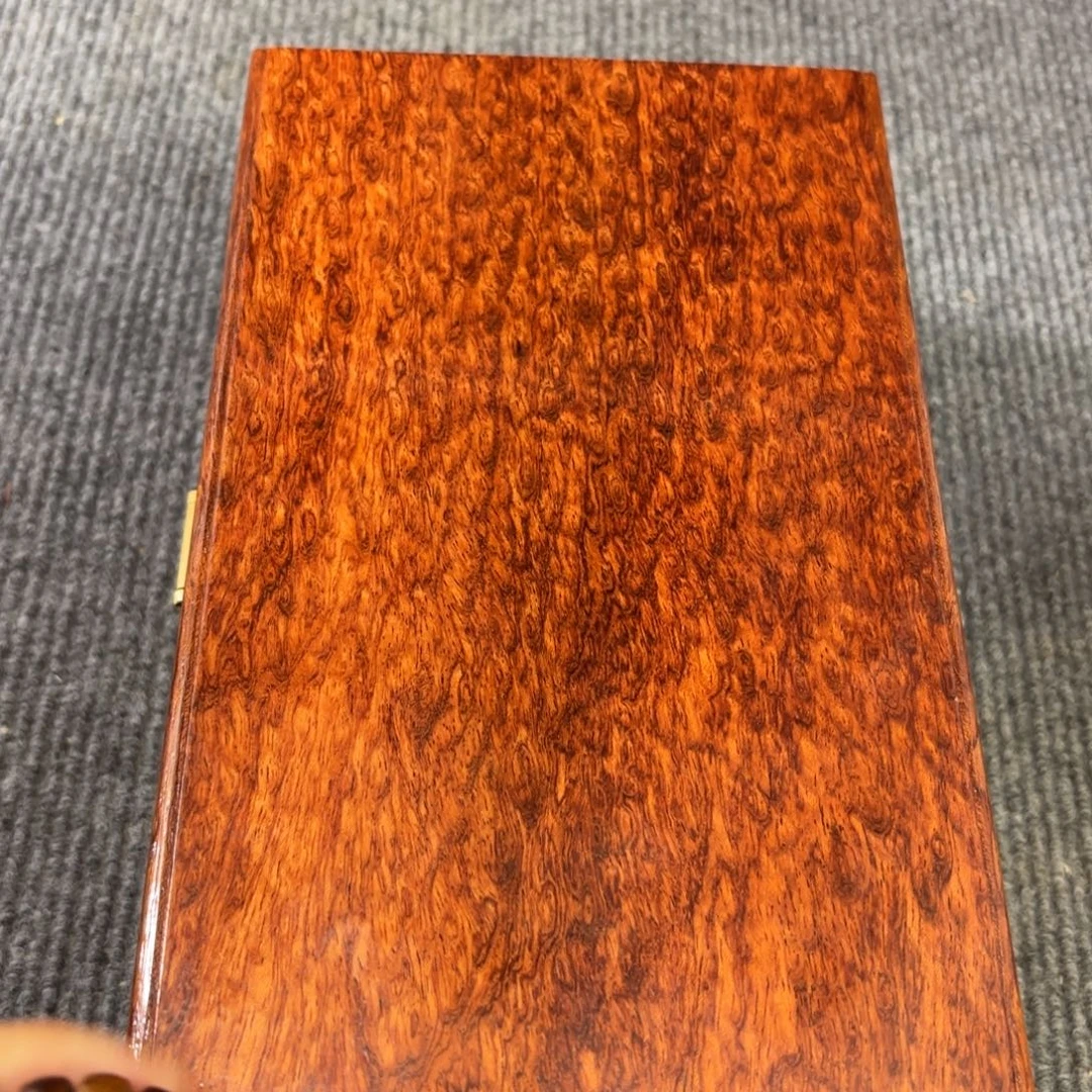 你***字木缅甸花梨樱木留疤首饰盒