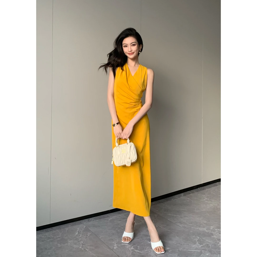 JIJINQI显瘦气质时尚小众连衣裙夏季新款性感连衣裙 JC06LZPT097