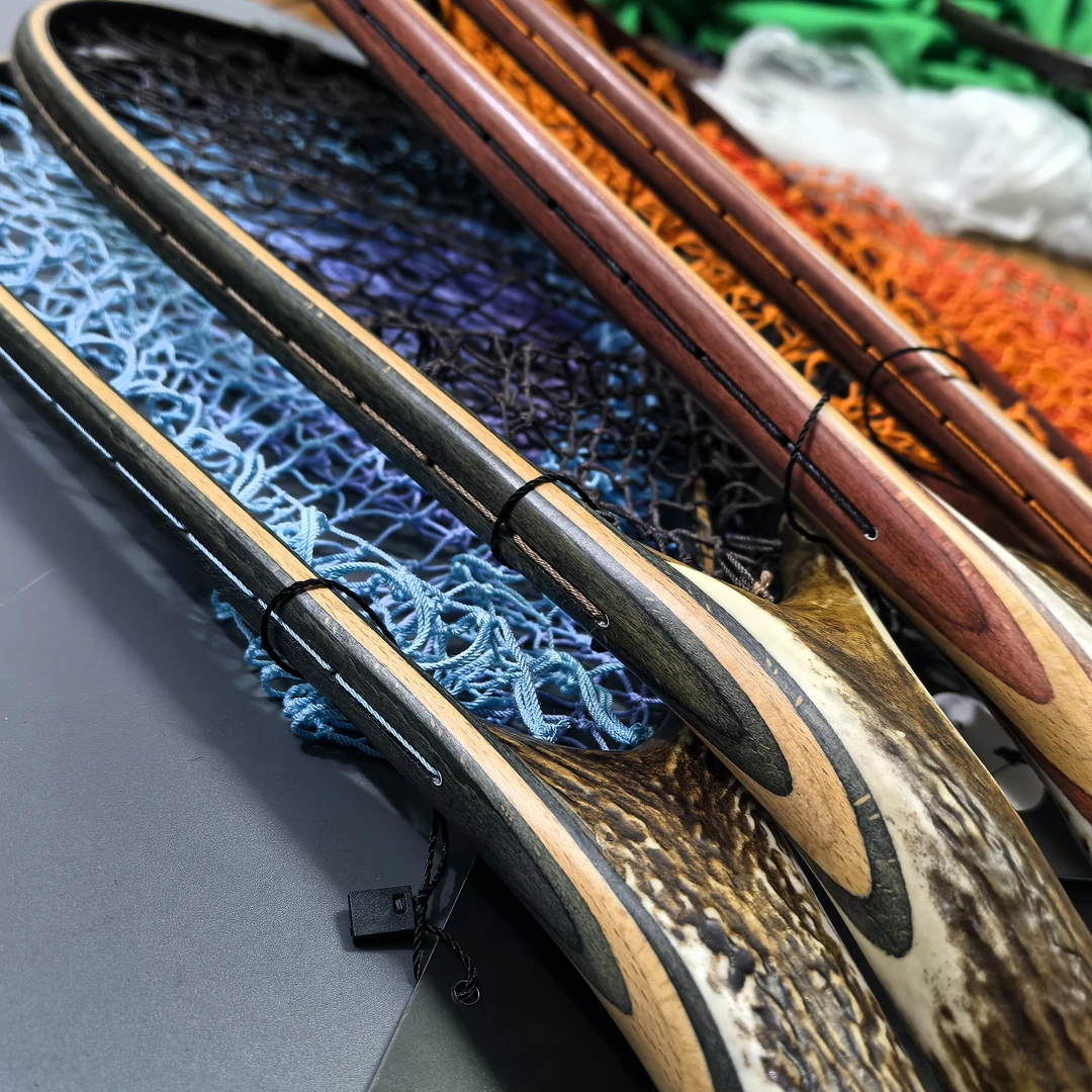 低价捡漏鹿角路亚溪流微物手工抄网高颜值野钓装备网红钓鱼装备