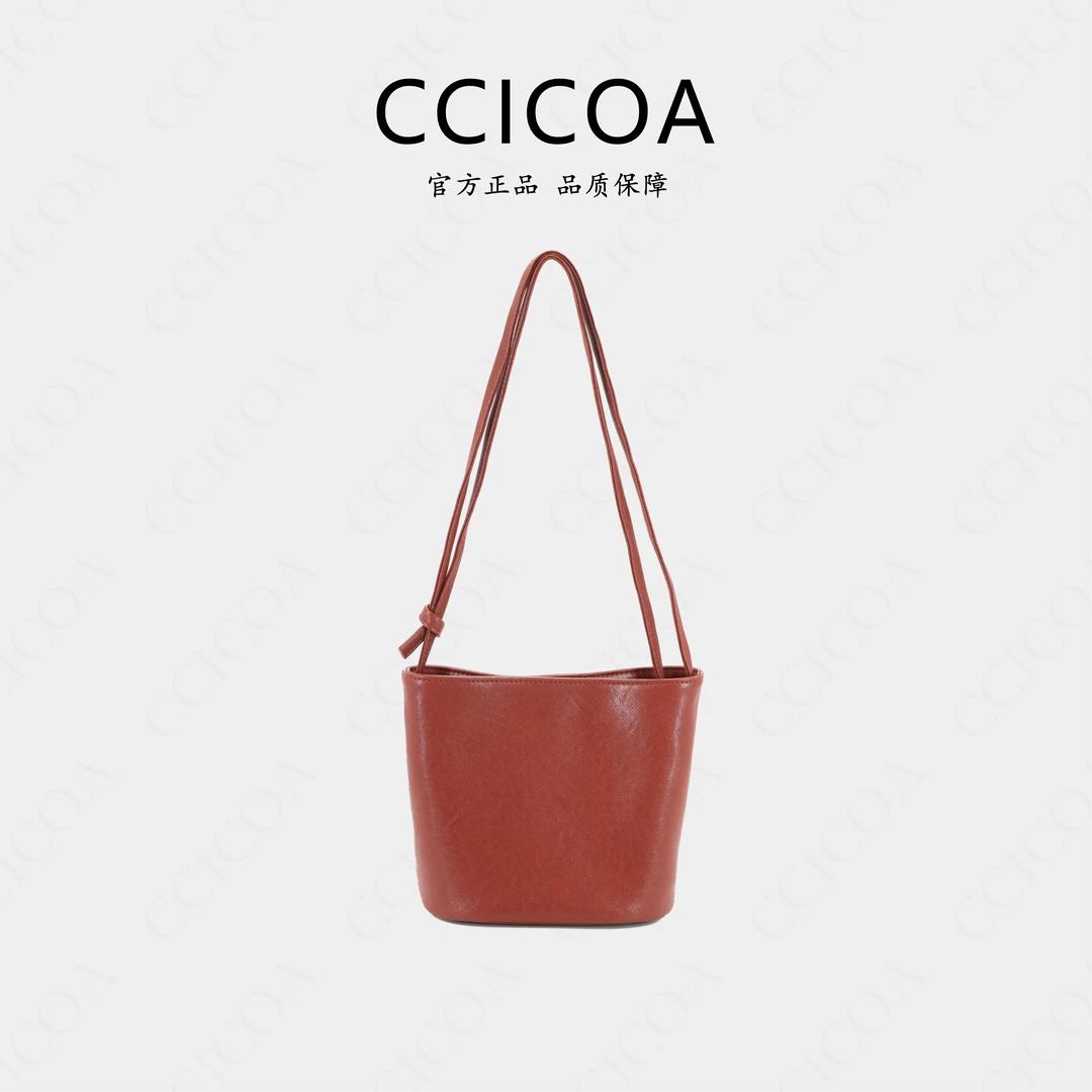 CCICOA日韩见外包装单肩包水桶包简约手拎包斜跨包休闲SD20010女