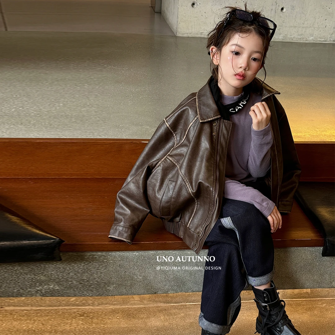 现货「UNO AUTUNNO」【摩登召唤】生态皮夹棉女中大童冬外套GD2387