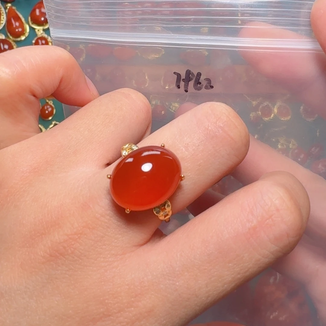 南红玛瑙南红冰红银S925镶嵌