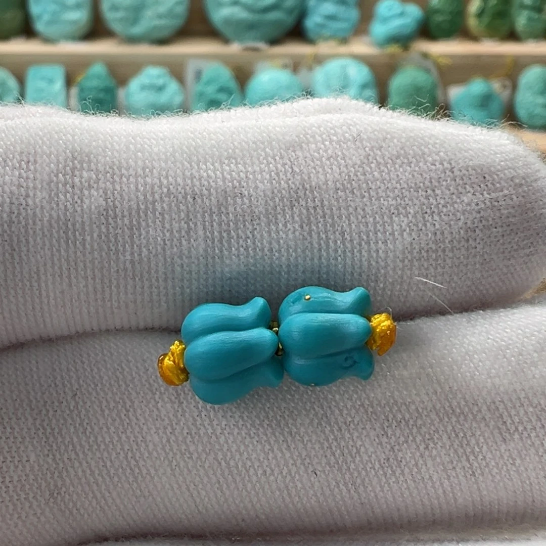 未镶嵌绿松石莲花珠7.1mm