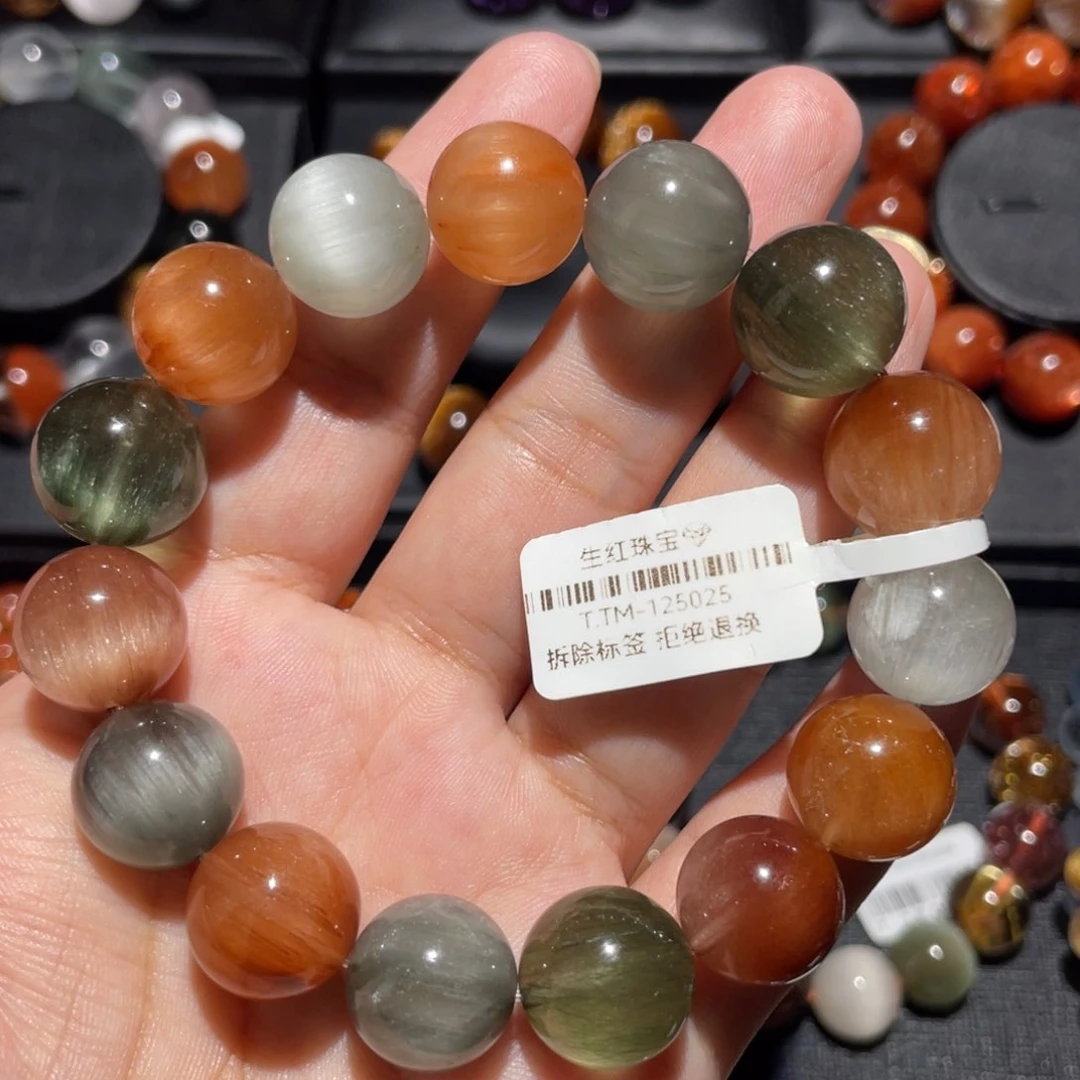 水晶手链未镶嵌兔毛多宝14mm左右
