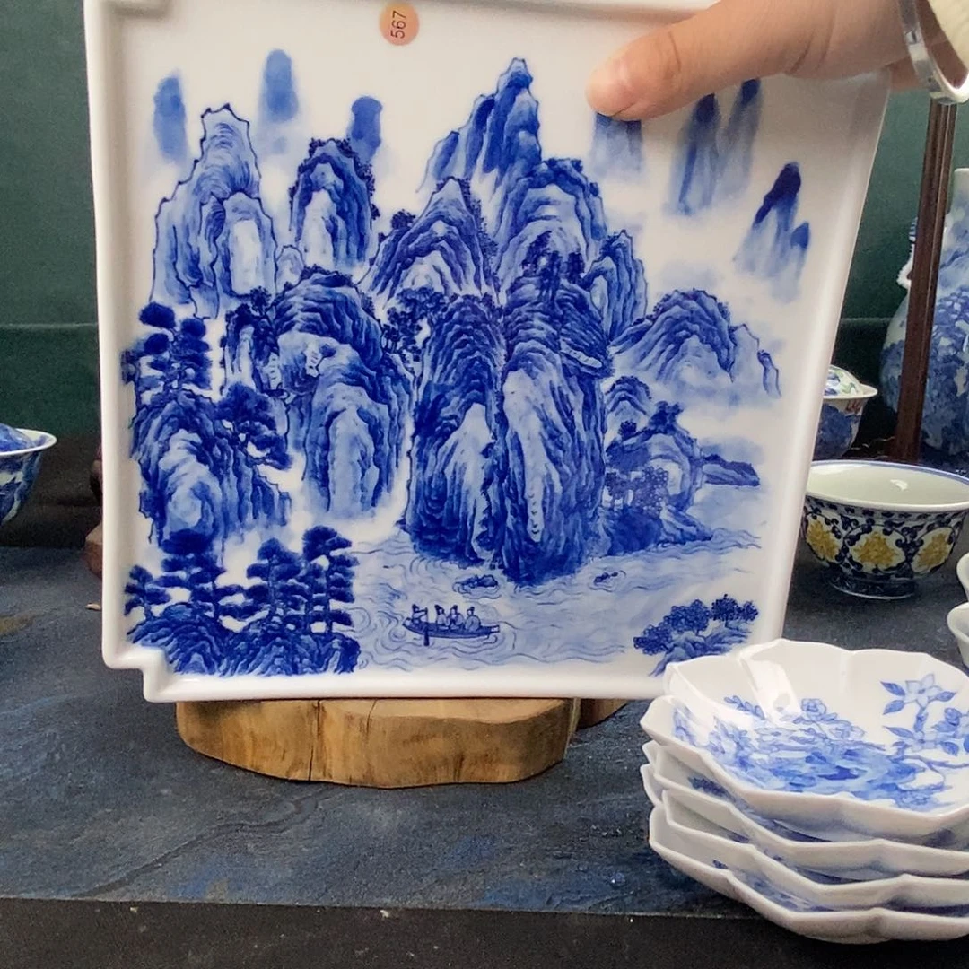 瓷片景德镇手绘青花茶器467