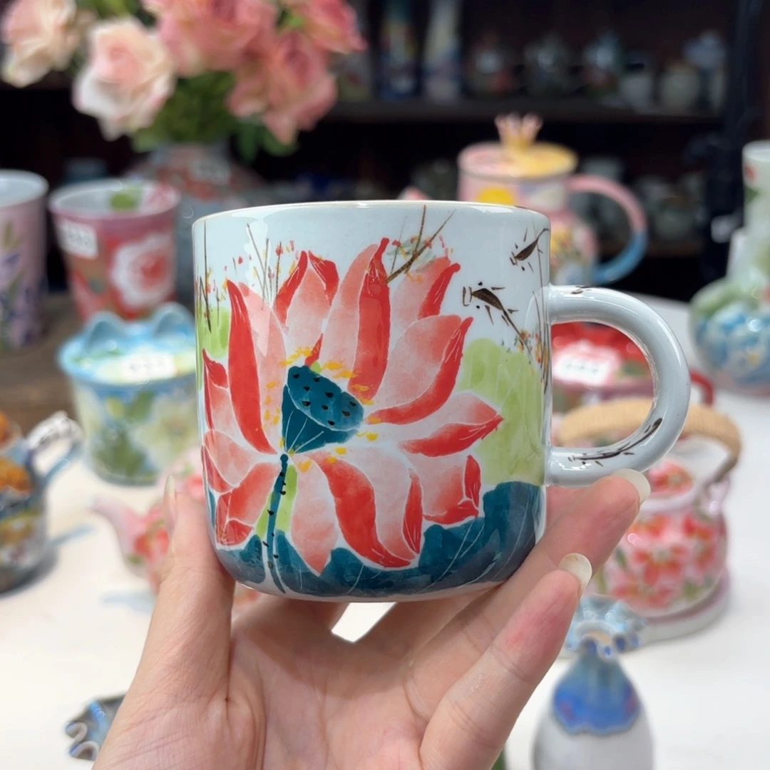 景德镇手绘高温釉下彩陶瓷茶具