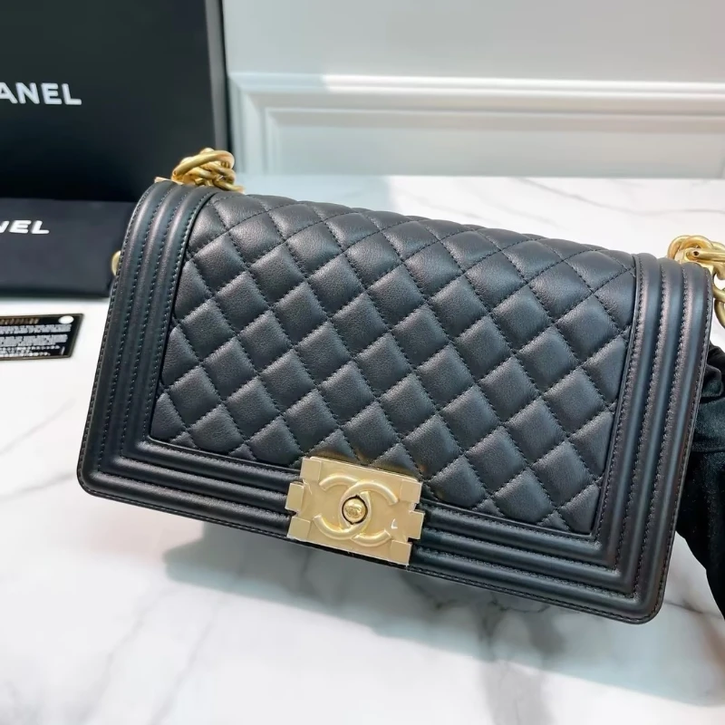 99新 Chanel/香奈儿 【晶晶专属】leboy中号光面牛皮雾霾蓝/JM9191