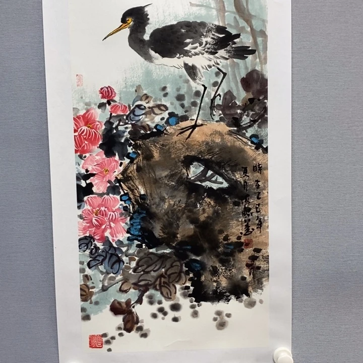 国画亲笔手绘宣传画