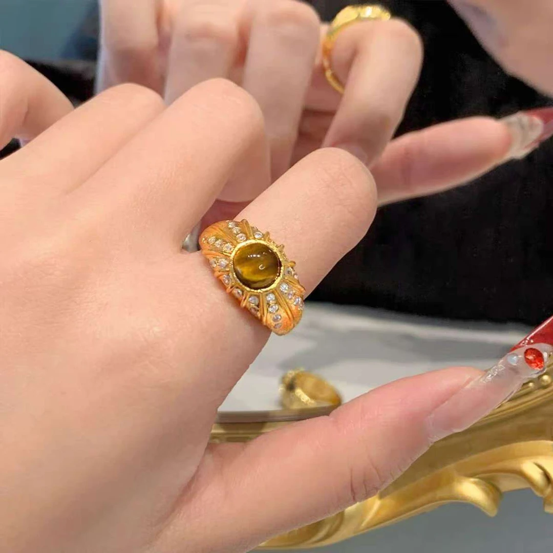 轻奢高级感虎眼石戒指0213-25