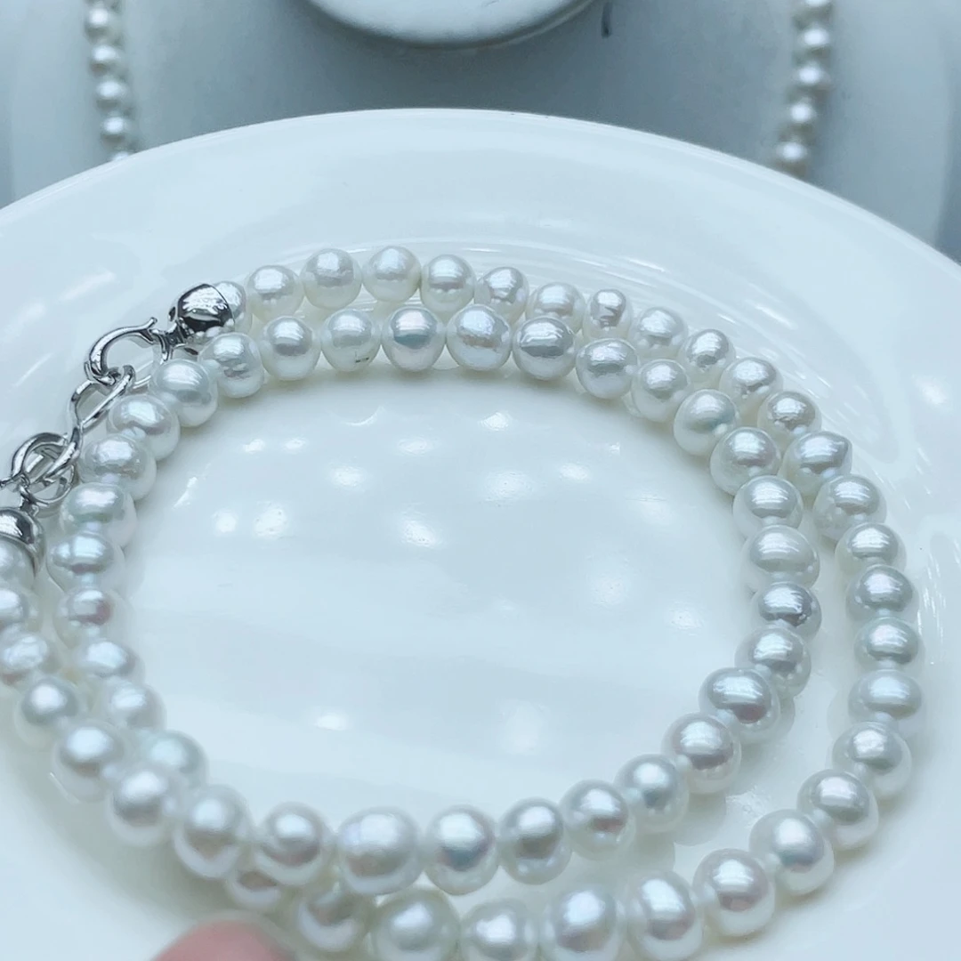 淡水珍珠颈饰钛钢