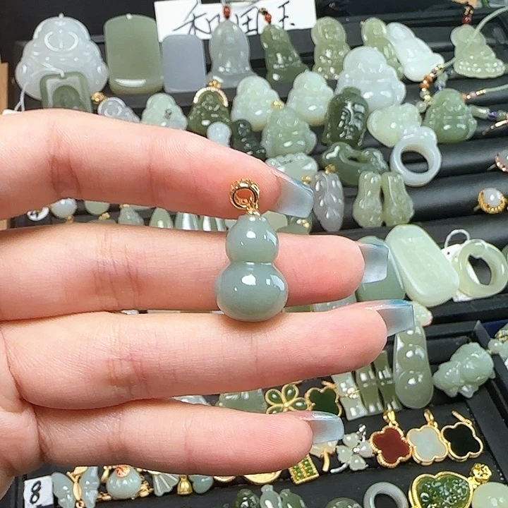 和田玉银S925镶嵌颈饰