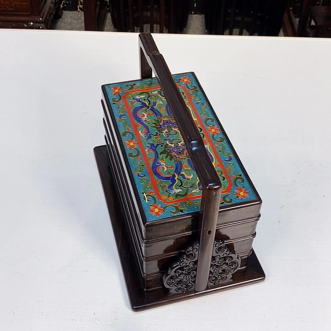 红酸枝木类成套家具大红酸枝提篮