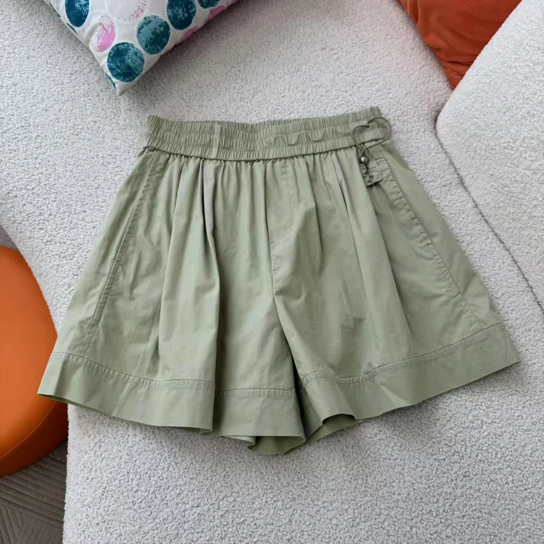 夏季女棉质松紧腰高腰短裤韩版宽松休闲短裤