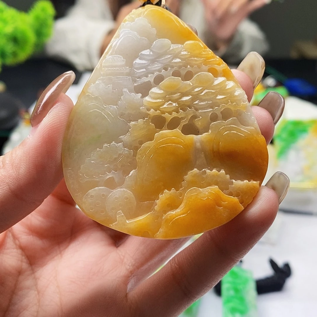 颈饰未镶嵌翡翠翡翠A货