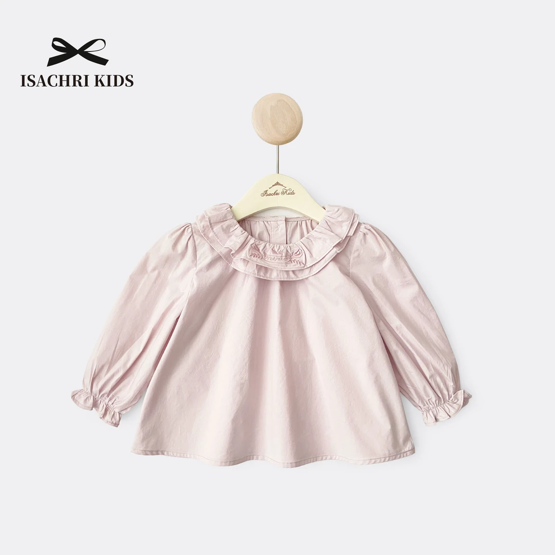 晶晶家【现发】珍妮 2025春款儿童娃娃衫女童长袖上衣宝宝衬衫IS392