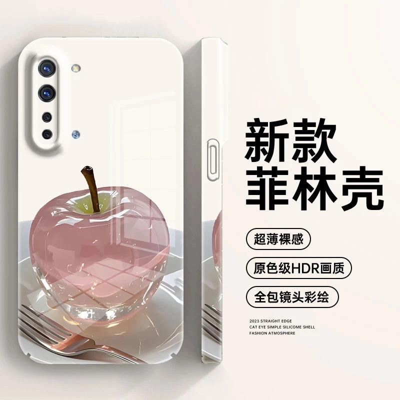 适用于oppoReno3水苹果全包镜头手机壳
