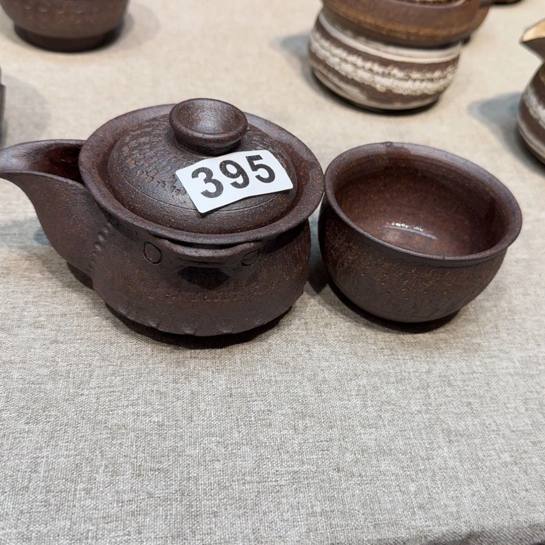 小****粗瓷茶具素色盖碗