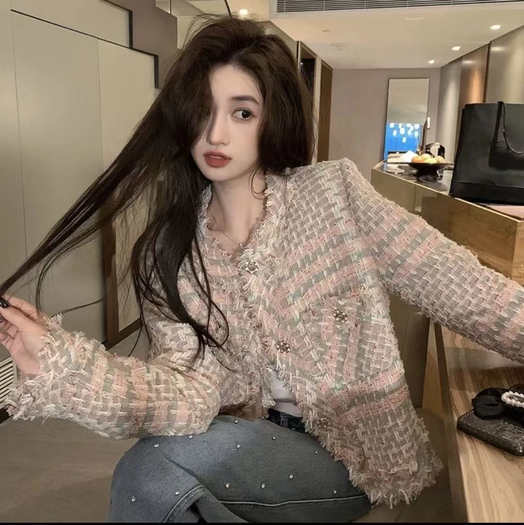 103女士小香风外套时尚洋气