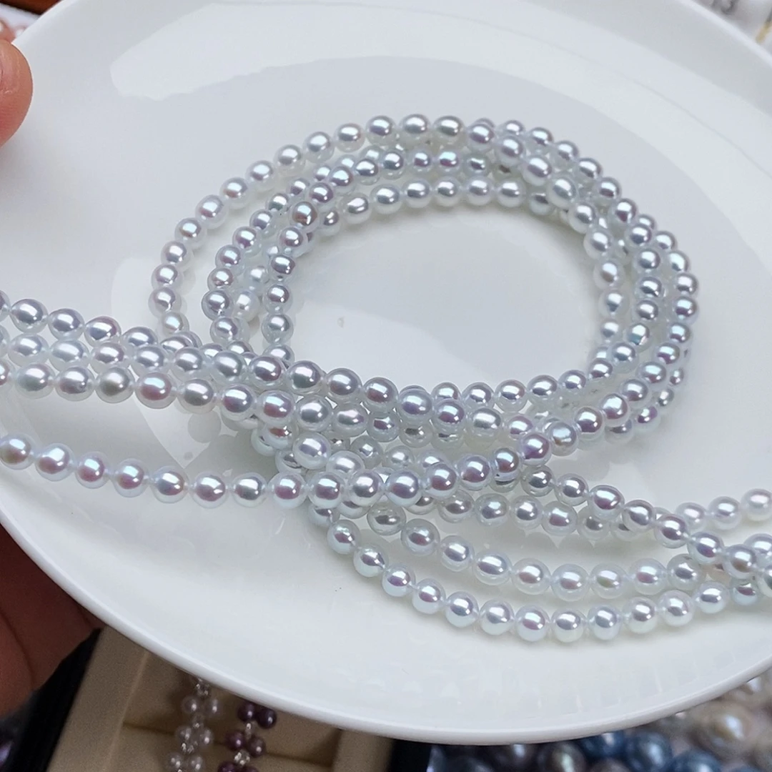 颈饰银S925镶嵌淡水珍珠